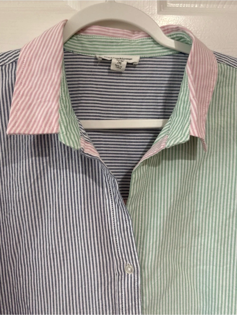 beachlunchlounge XL Long Sleeve Button Up Cotton Shirt Multicolor Striped - NOTE - Picture 2 of 11